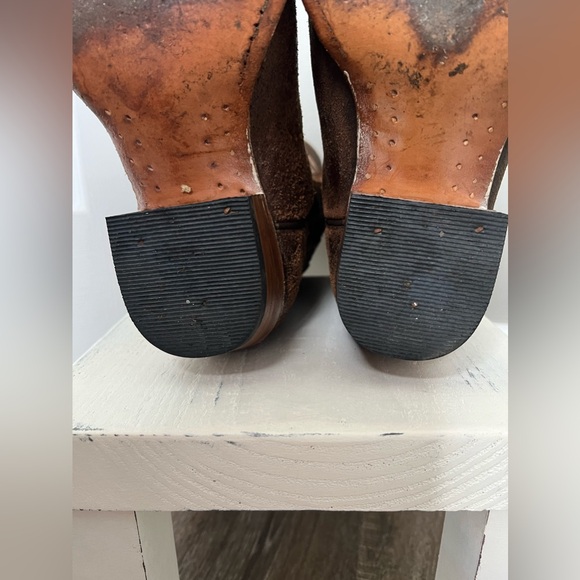 Frye Daisy Duke Python Studded Cowboy Boots Size 8M - Picture 14 of 15